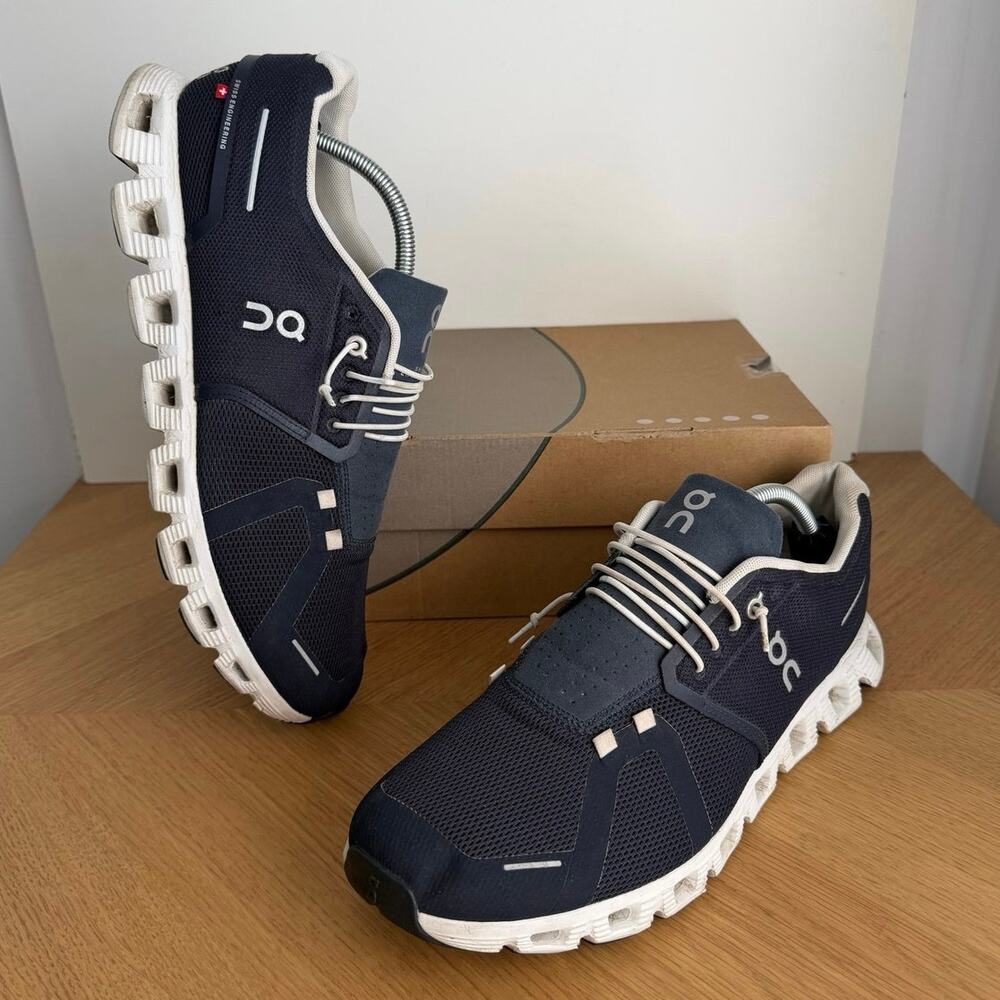 On Cloud Midnight Blue/White Men Running Sneakers- SZ 11.5